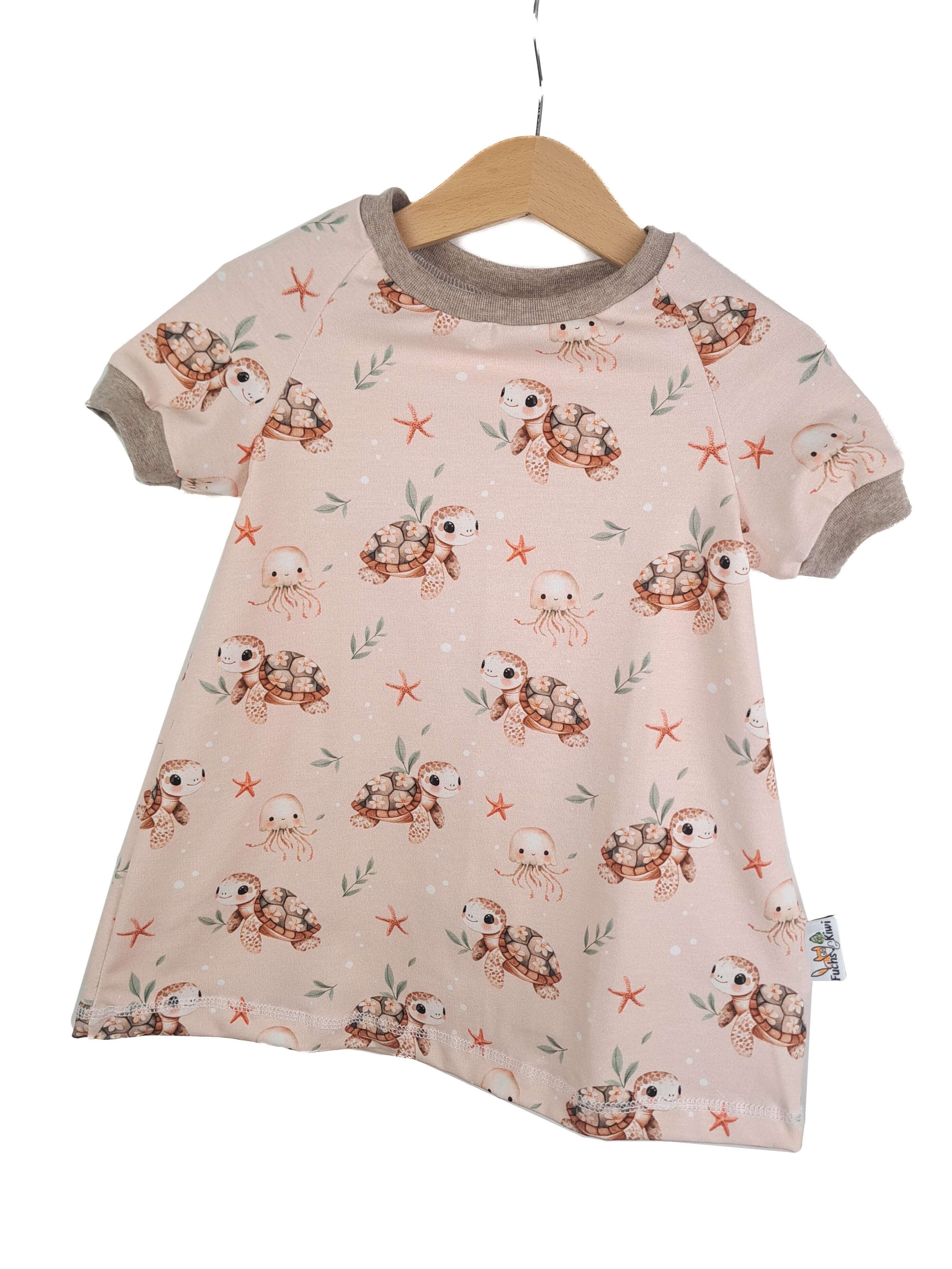 Kurzarmkleid Unterwasserwelt sand 86/92