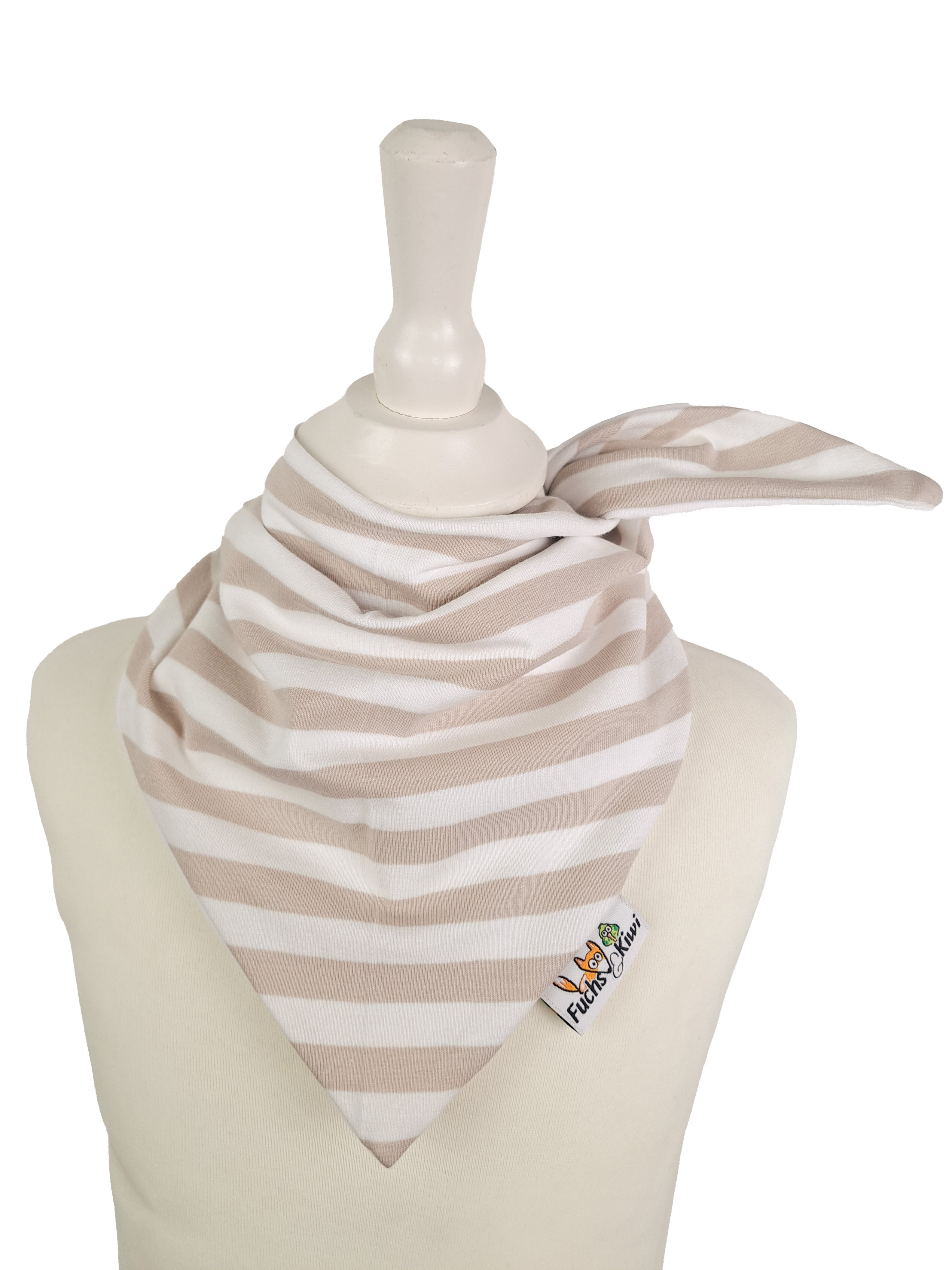 Halstuch zum Binden Streifen sand