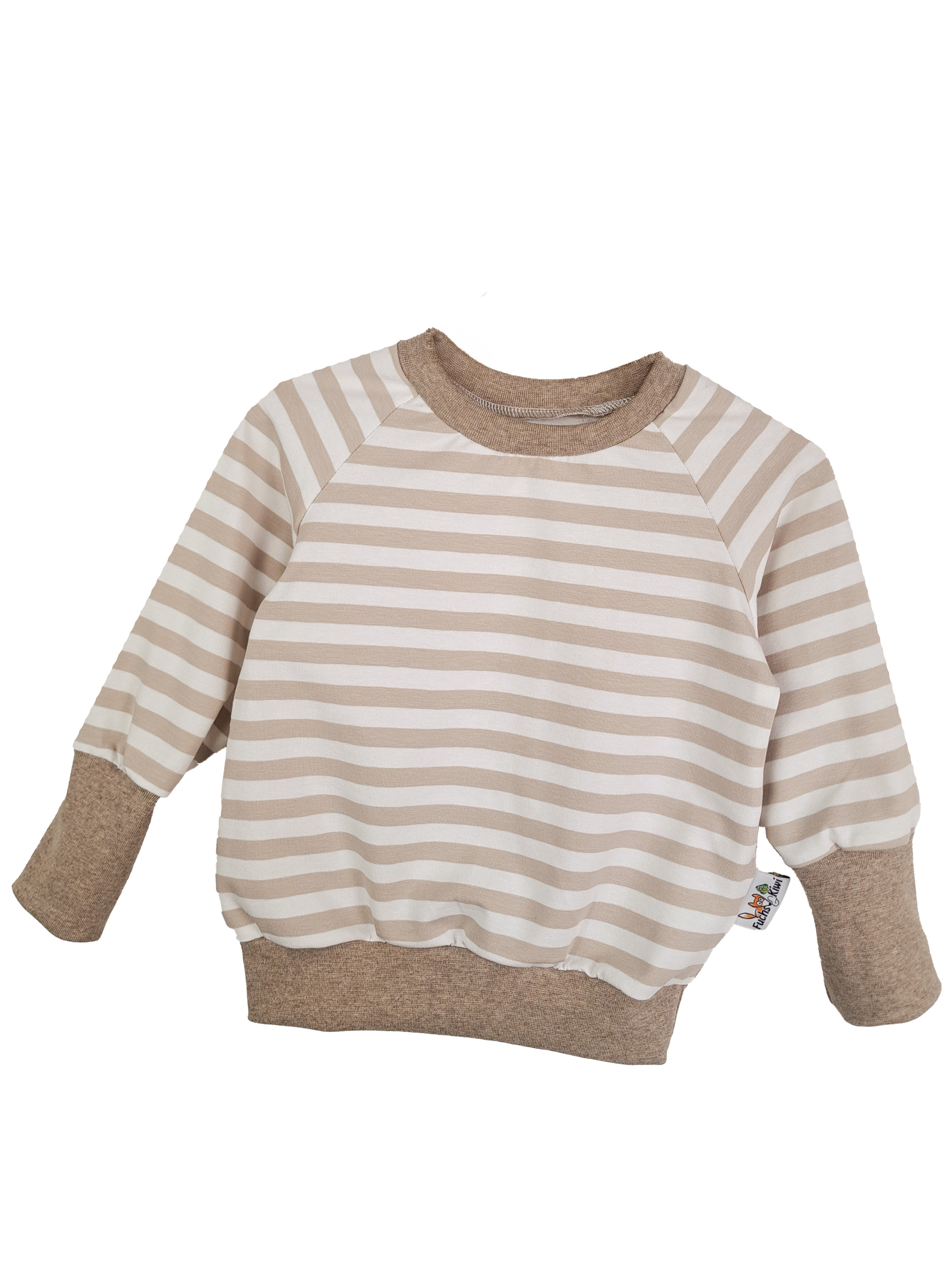 Pullover Streifen sand 86/92