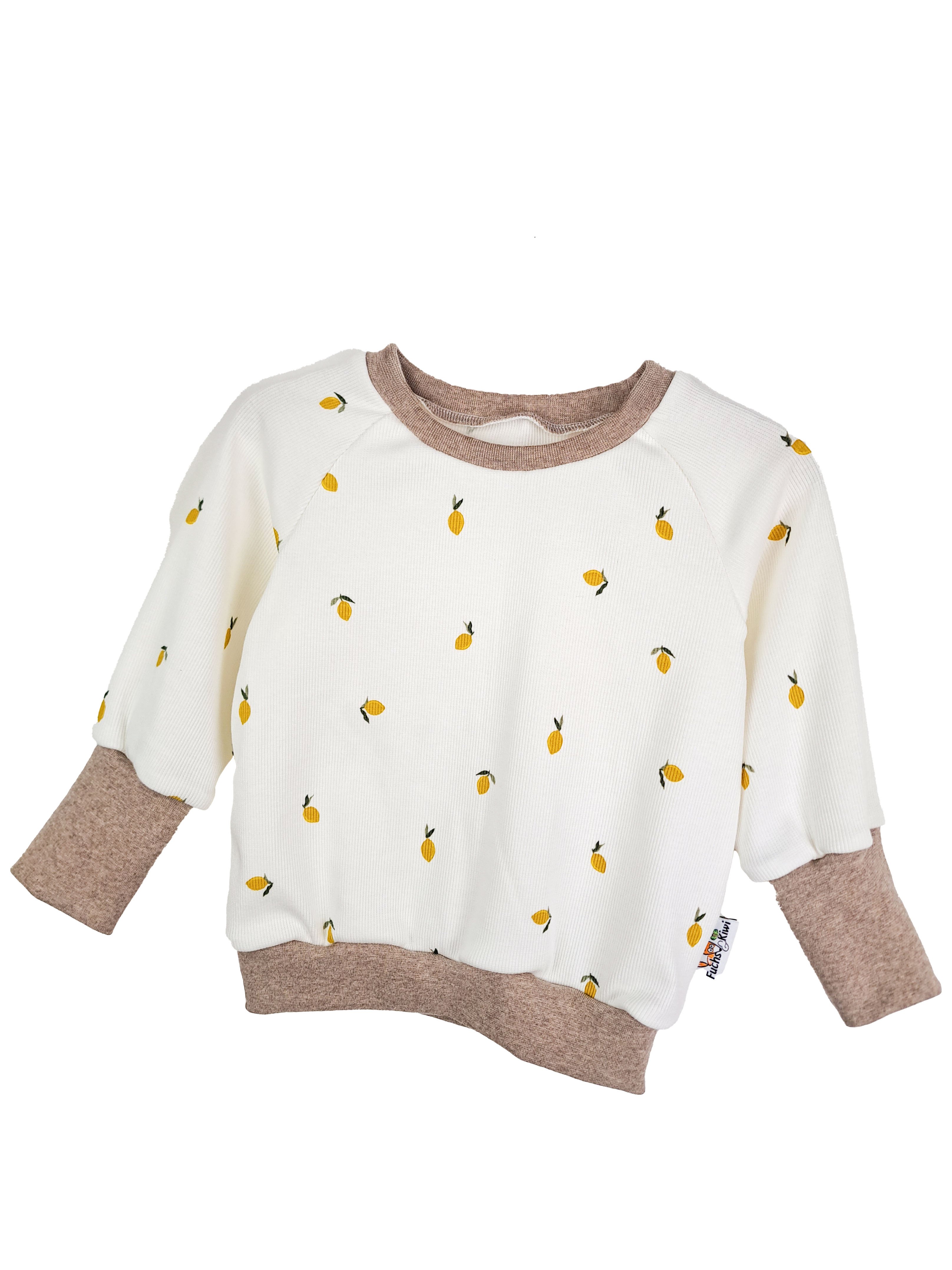 Pullover Feinripp Zitronen 86/92