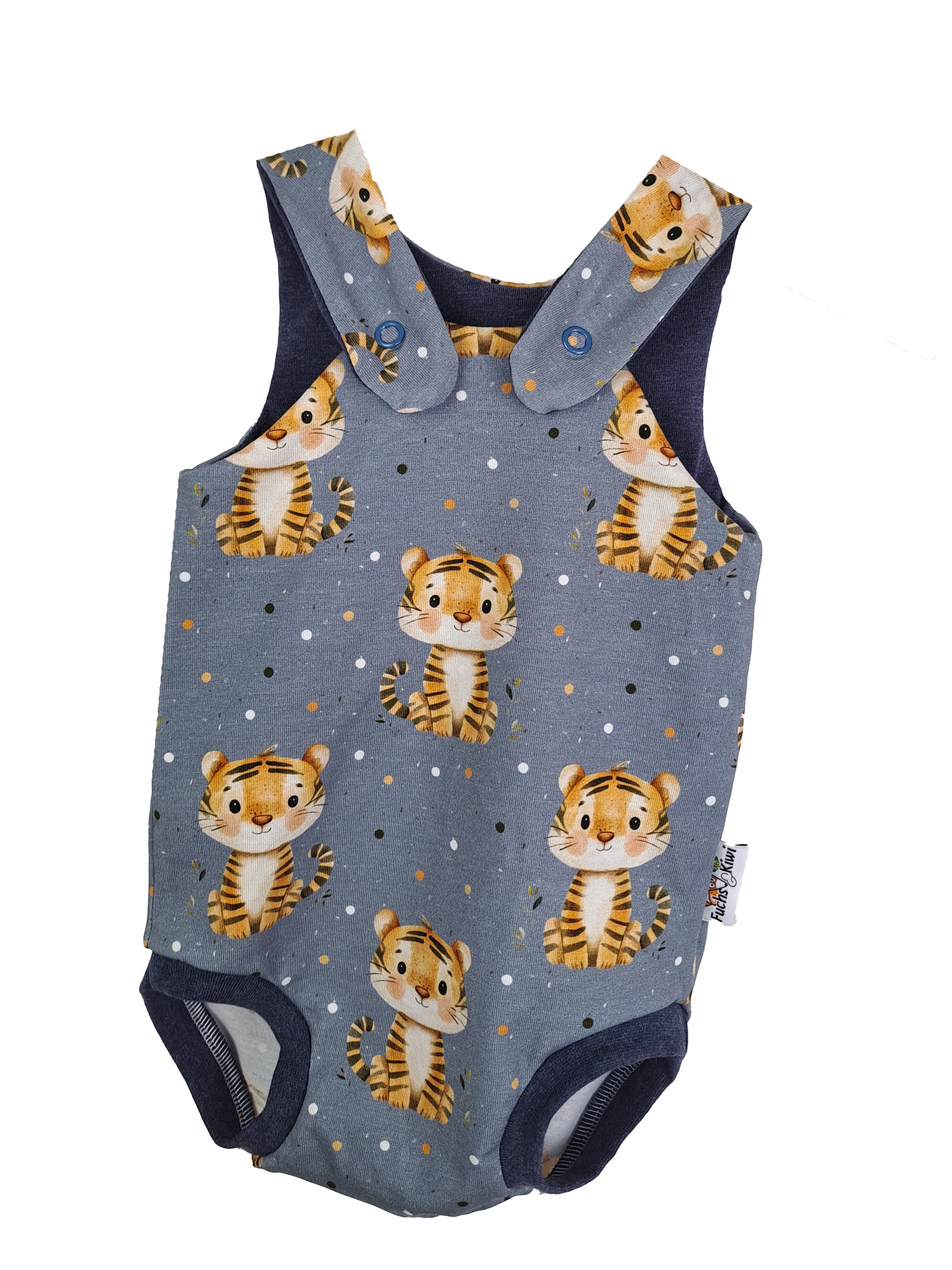 Sommerstrampler Tiger blau 74/80