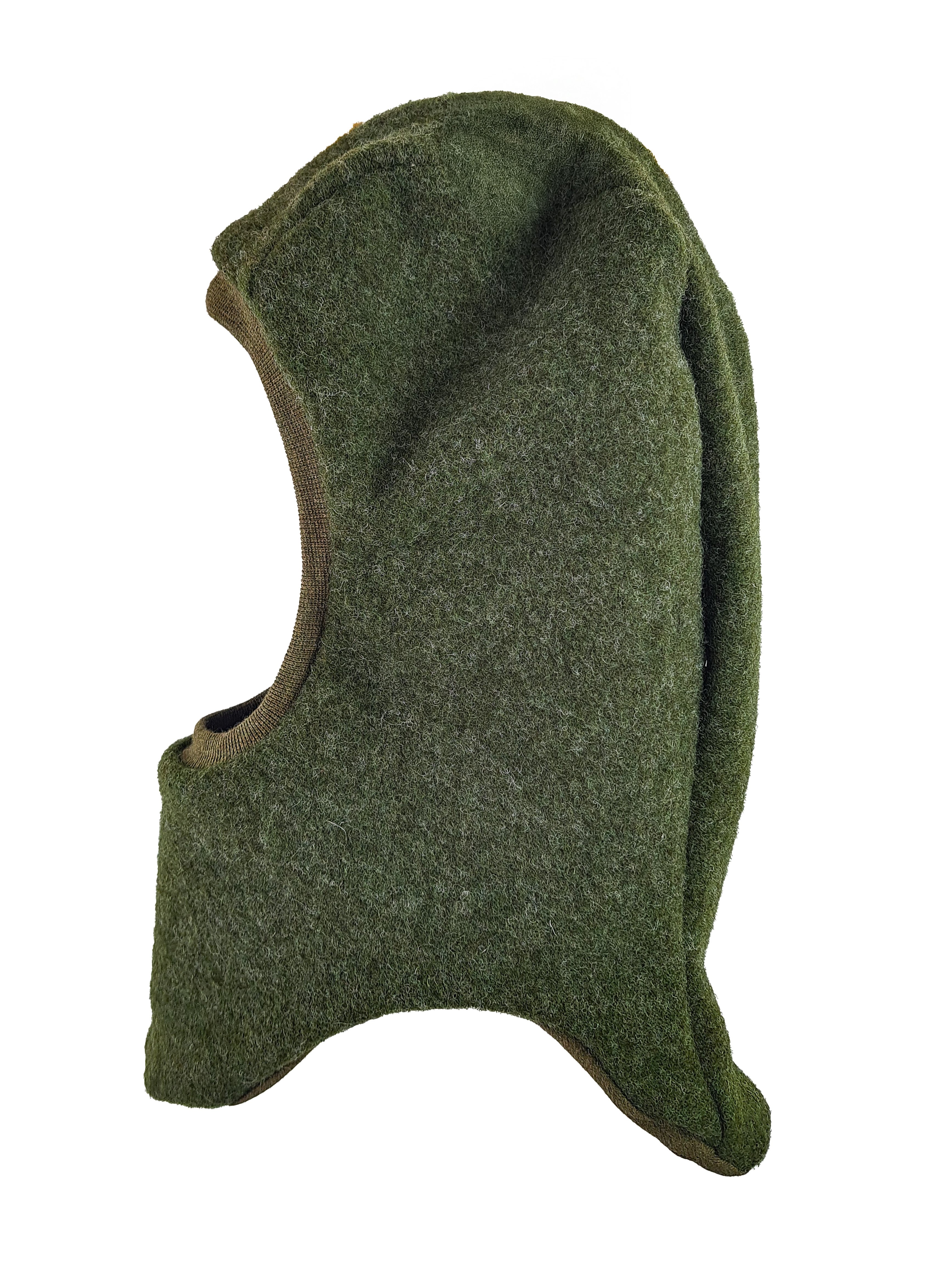 Schlupfmütze aus Merino Wollfleece moosgrün