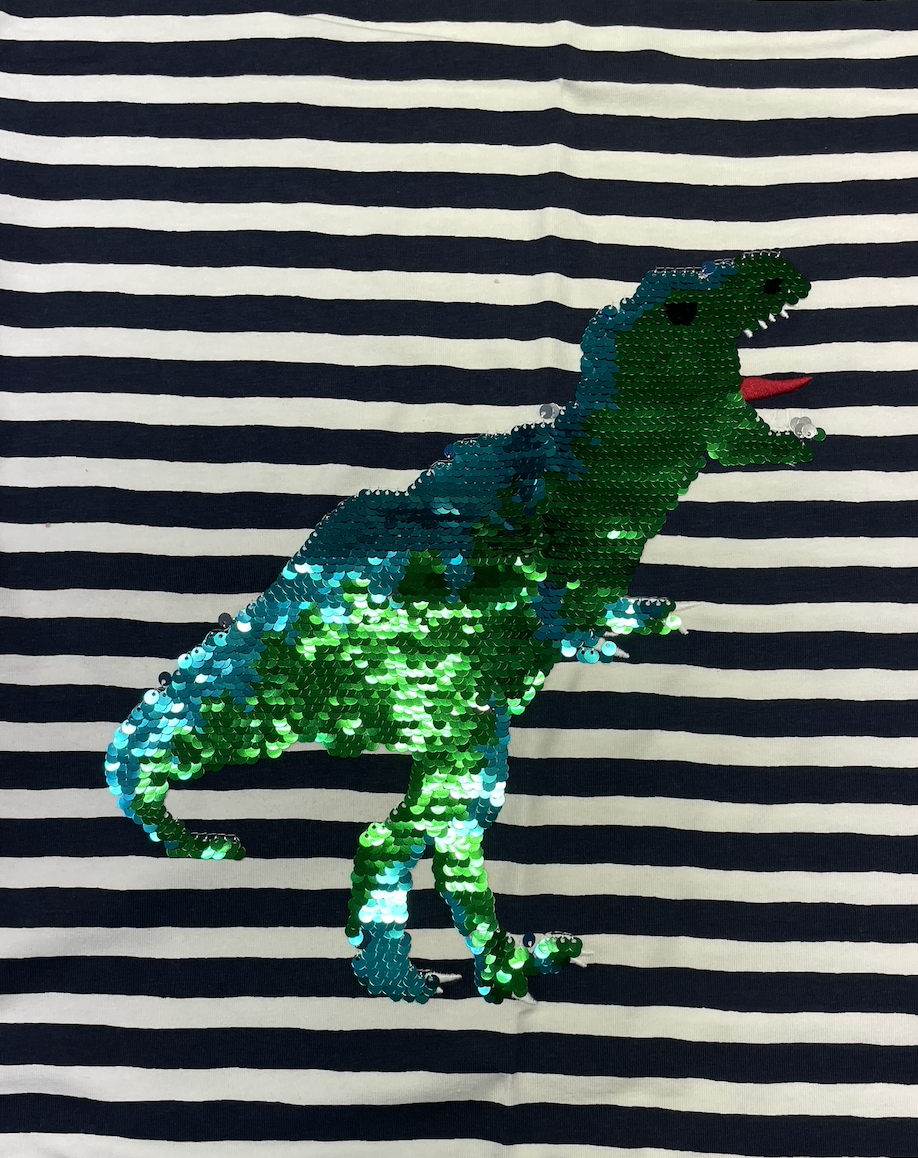 JERSEY T-REX PANEL Wendepaillette 150 X 70 CM