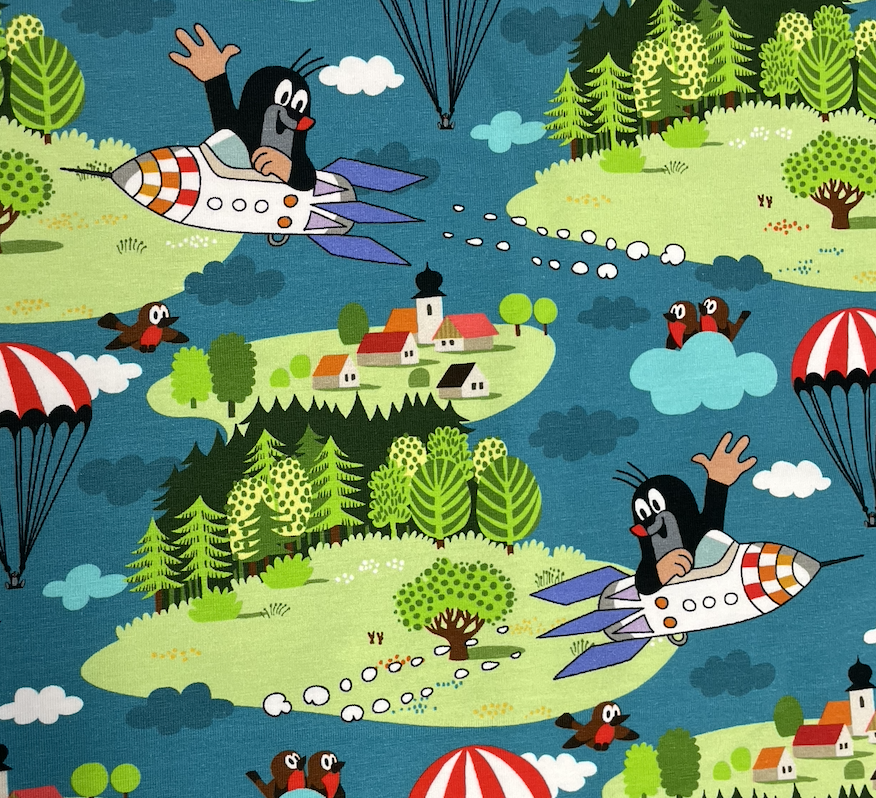 Jersey Maulwurf blau