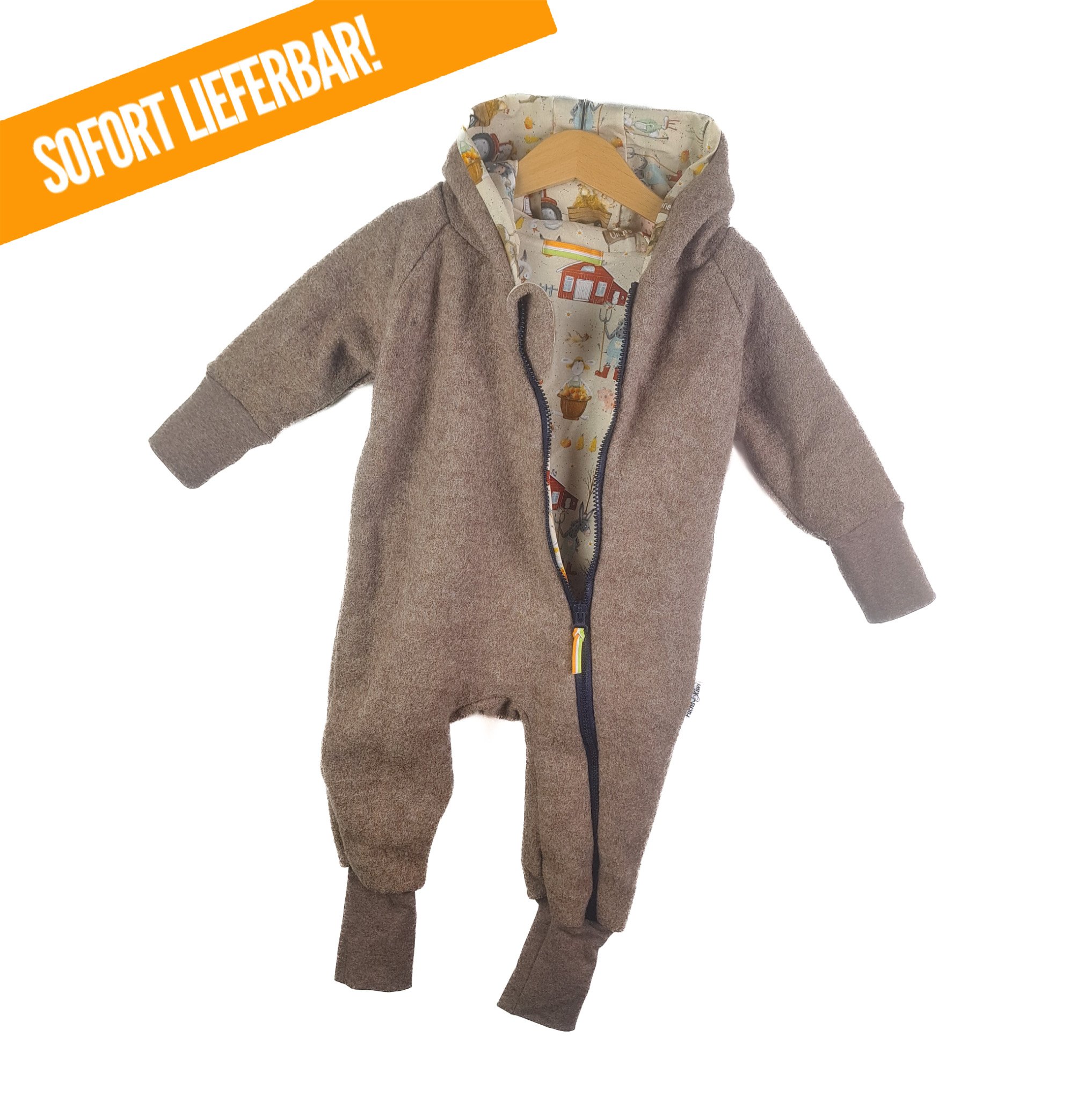 Walkoverall braun meliert mit Unserer kleinen Farm