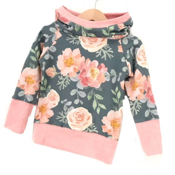 Hoodie für Mama Rosenzauber petrol