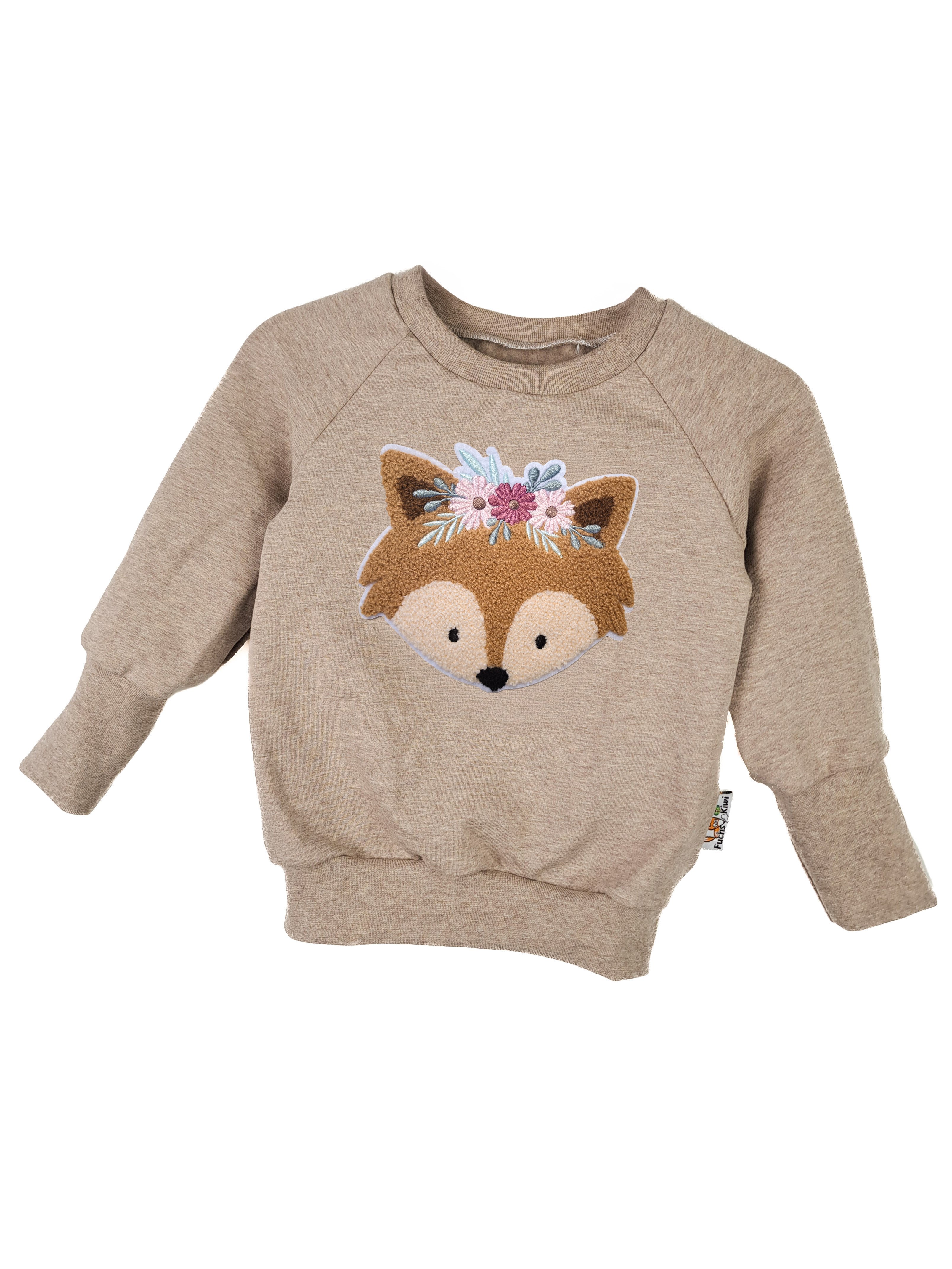 Pullover Blumenfuchs-Patch sand