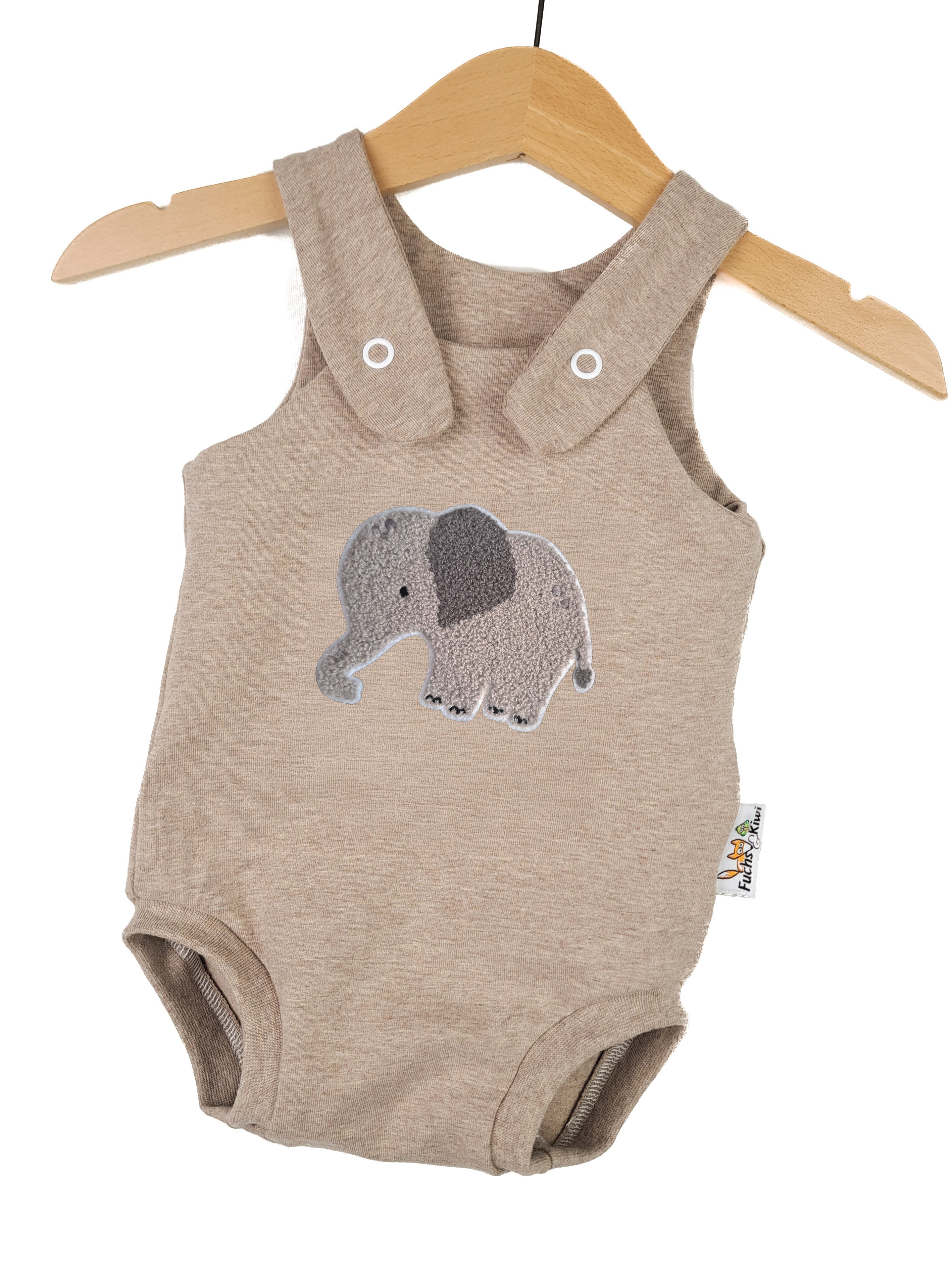 Sommerstrampler Elefant-Patch