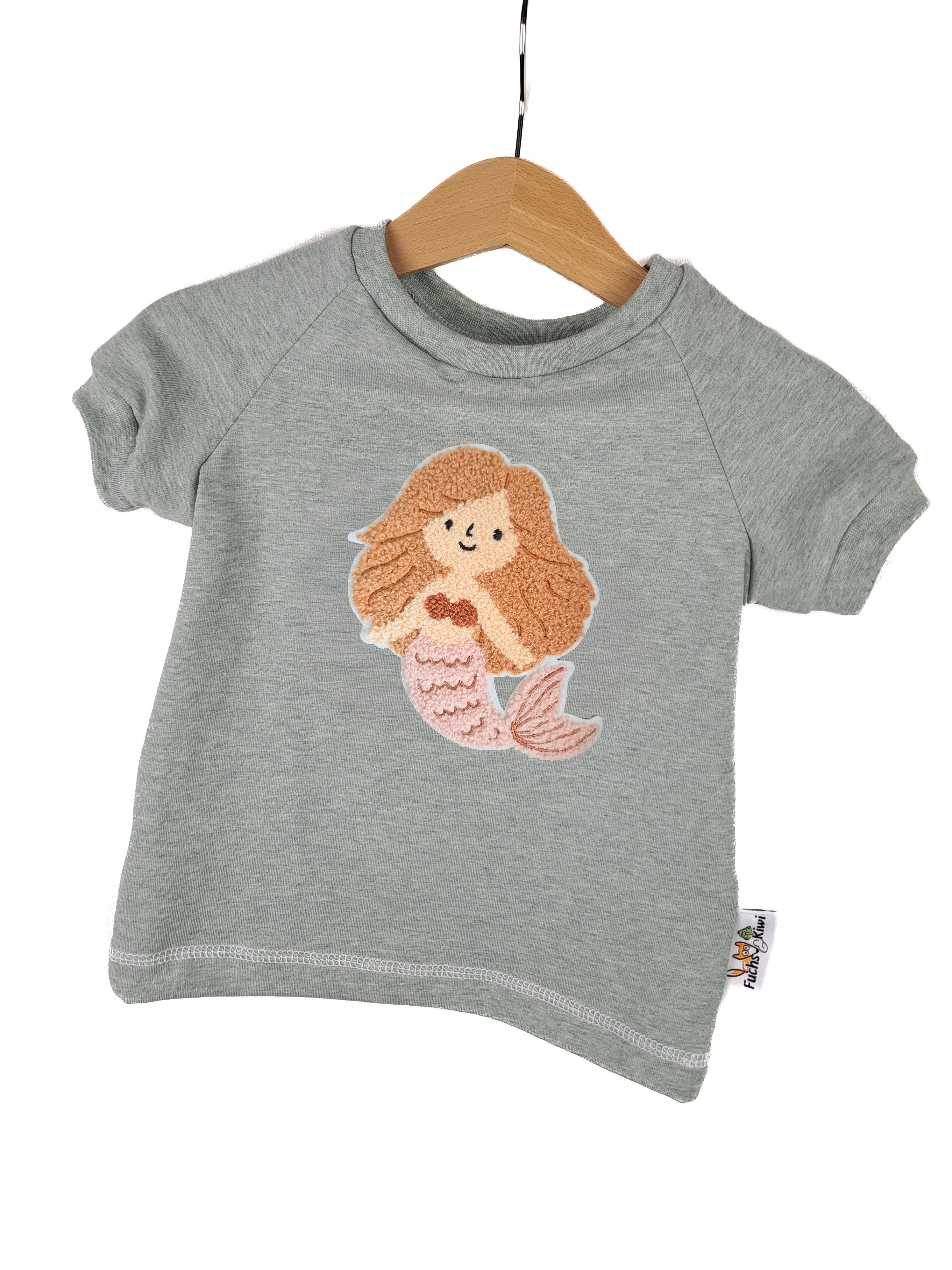 T-Shirt Meerjungfrau-Patch mint