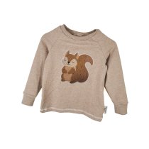 Langarmshirt Eichhörnchen-Patch sand