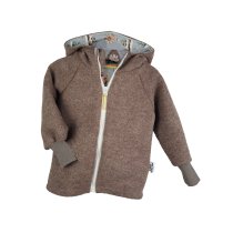 Walkjacke braun meliert mit Winterzauber