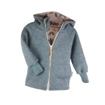 Walkjacke mint meliert mit Safaritiere