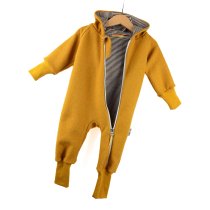 Walkoverall Walk senfgelb mit Streifen braun 110/116