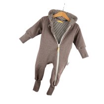 Sweatoverall Streifen braun