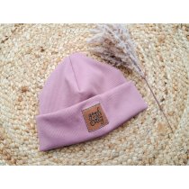 Hipster Beanie Feinripp altrosa