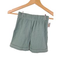 Kurze Shorts Musselin altmint