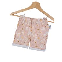 Kurze Shorts Blümchen altrosa