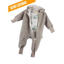 Walkoverall sand meliert mit Bagger creme