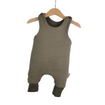 Strampler Waffeljersey khaki