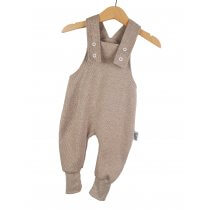 Latzhose Waffeljersey sand meliert 62/68