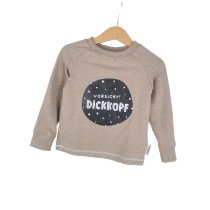 Langarmshirt Vorsicht Dickkopf-Patch sand