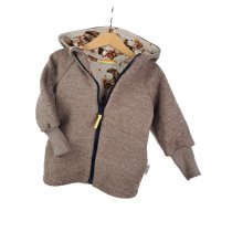 Walkjacke braun meliert mit Stacheldieb