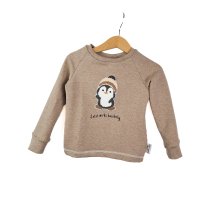 Langarmshirt Pinguin-Patch sand