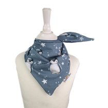 Halstuch zum Binden Pinguine blau
