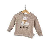 Langarmshirt Eisbär-Patch sand