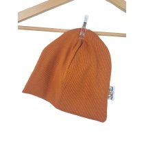Beanie Feinripp zimt