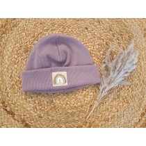 Hipster Beanie Feinripp mauve