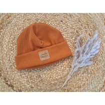 Hipster Beanie Feinripp zimt