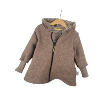 Walkmantel Walk braun meliert mit Streifen braun 98/104