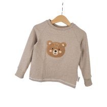 Langarmshirt Bärchi-Patch sand 86/92 