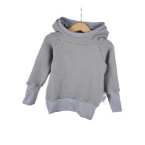 Hoodie Grobstrick grau