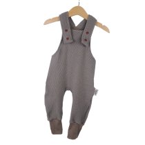 Latzhose Grobstrick braun