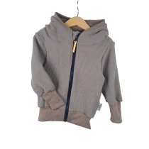 Sweatjacke Grobstrick braun