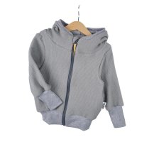 Sweatjacke Grobstrick grau