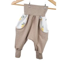Individuell Sweat Pumphose sand meliert mit Zitronen 68/74