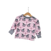 Langarmshirt Esel rosa 74/80