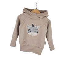 Hoodie Esel-Patch sand 86/92 