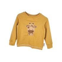 Langarmshirt Giraffenkopf-Patch curry