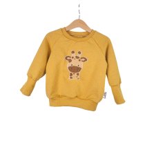 Pullover Giraffenkopf-Patch curry
