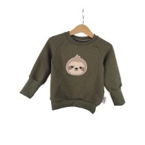 Pullover Faultier-Patch khaki