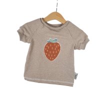T-Shirt Erdbeere-Patch sand 74/80