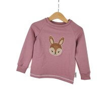 Langarmshirt Reh-Patch rosa