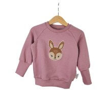 Pullover Reh-Patch rosa