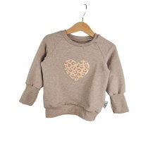 Pullover Leo Herz-Patch sand
