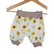 Kurze Hose Musselin Sonnenblumen