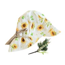 Sommerhut Musselin Sonnenblumen